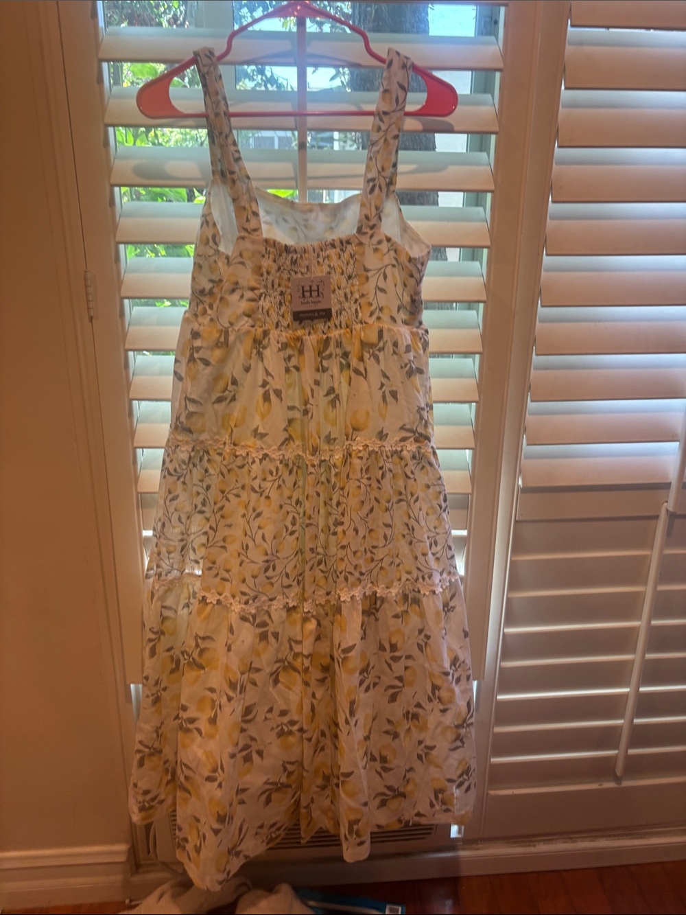 Haute Hippie Yellow and Cream Floral Asymmetrical Sundress